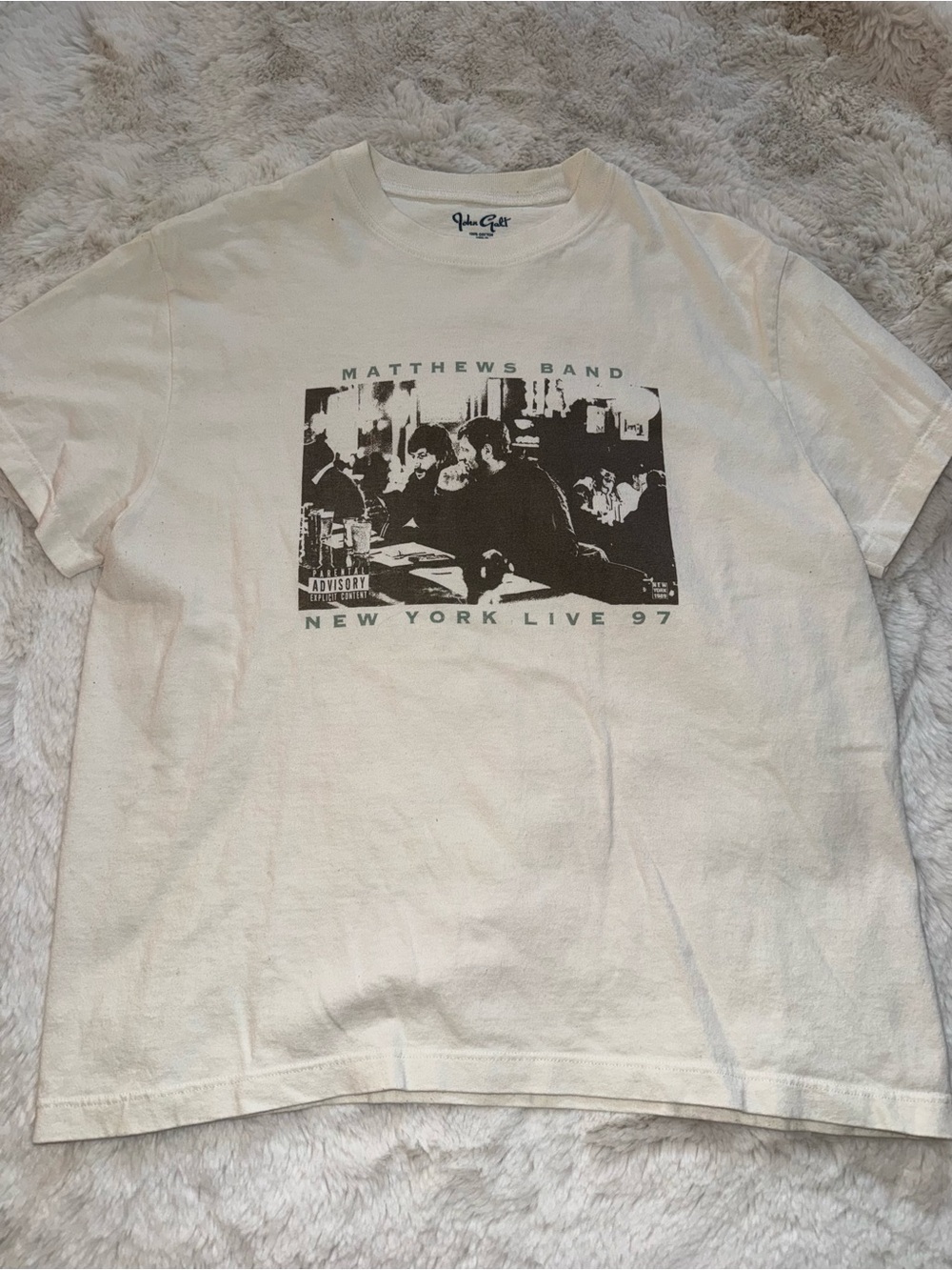 Brandy Melville White Graphic Tee - Matthews Band New York Live '97